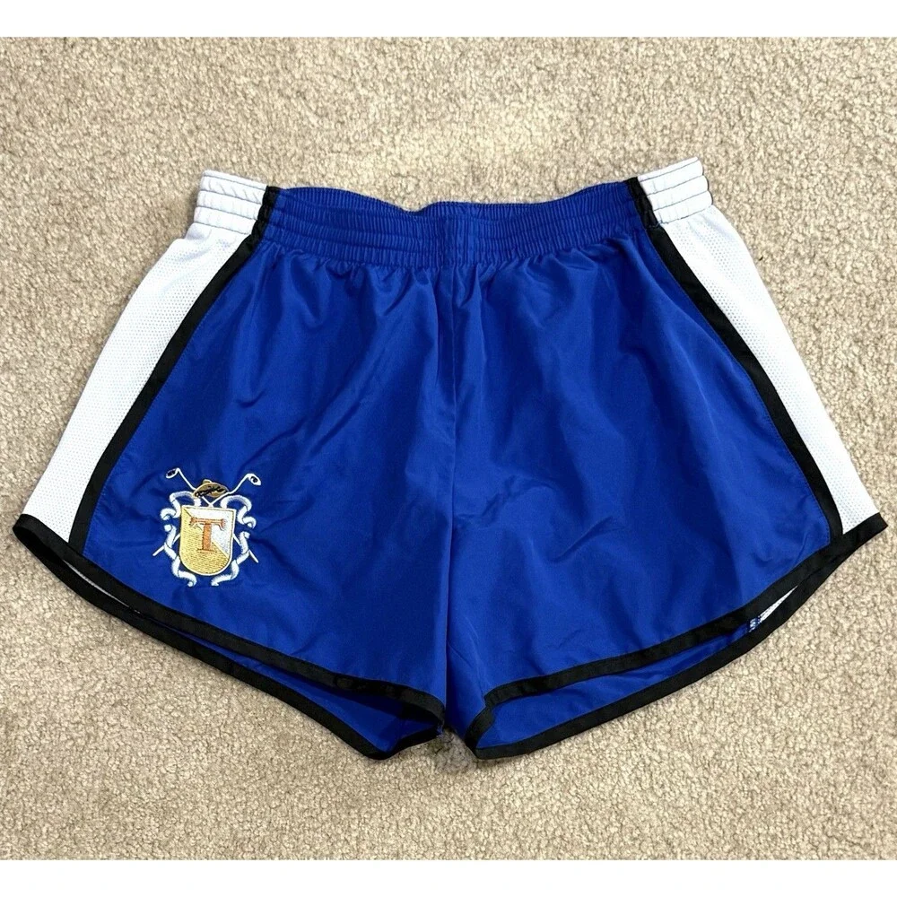 Augusta Sportswear Womens M Blue Soccer Shorts Lined Running Athletic w/ Crest
